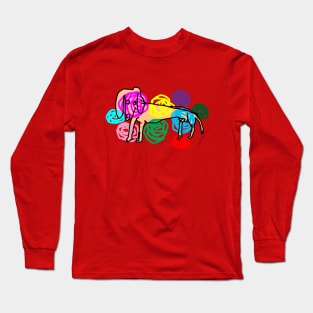 Dog Flower Long Sleeve T-Shirt